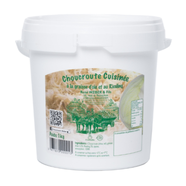 Choucroute cuisinée à la graisse d'oie, Riesling en seau de 1kg