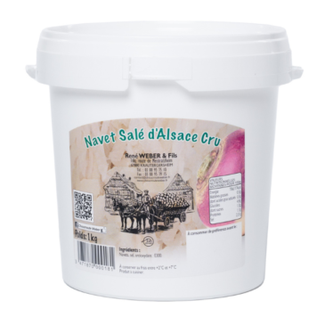 Navet salé d'Alsace cru en seau de 1kg