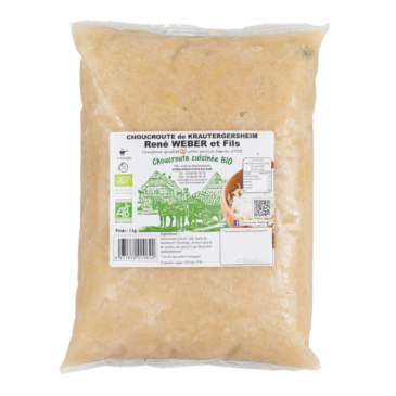 Choucroute cuisinée BIO en sachet de 1kg