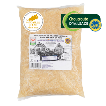 Choucroute d'Alsace IGP cuisinée en sachet de 1kg - MÉDAILLE D'OR