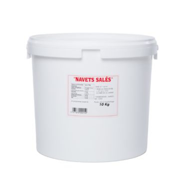 Navets salés crus en seau de 10kg