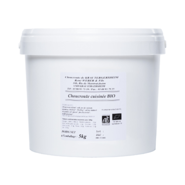 Choucroute cuisinée aux lardons BIO en seau de 5kg